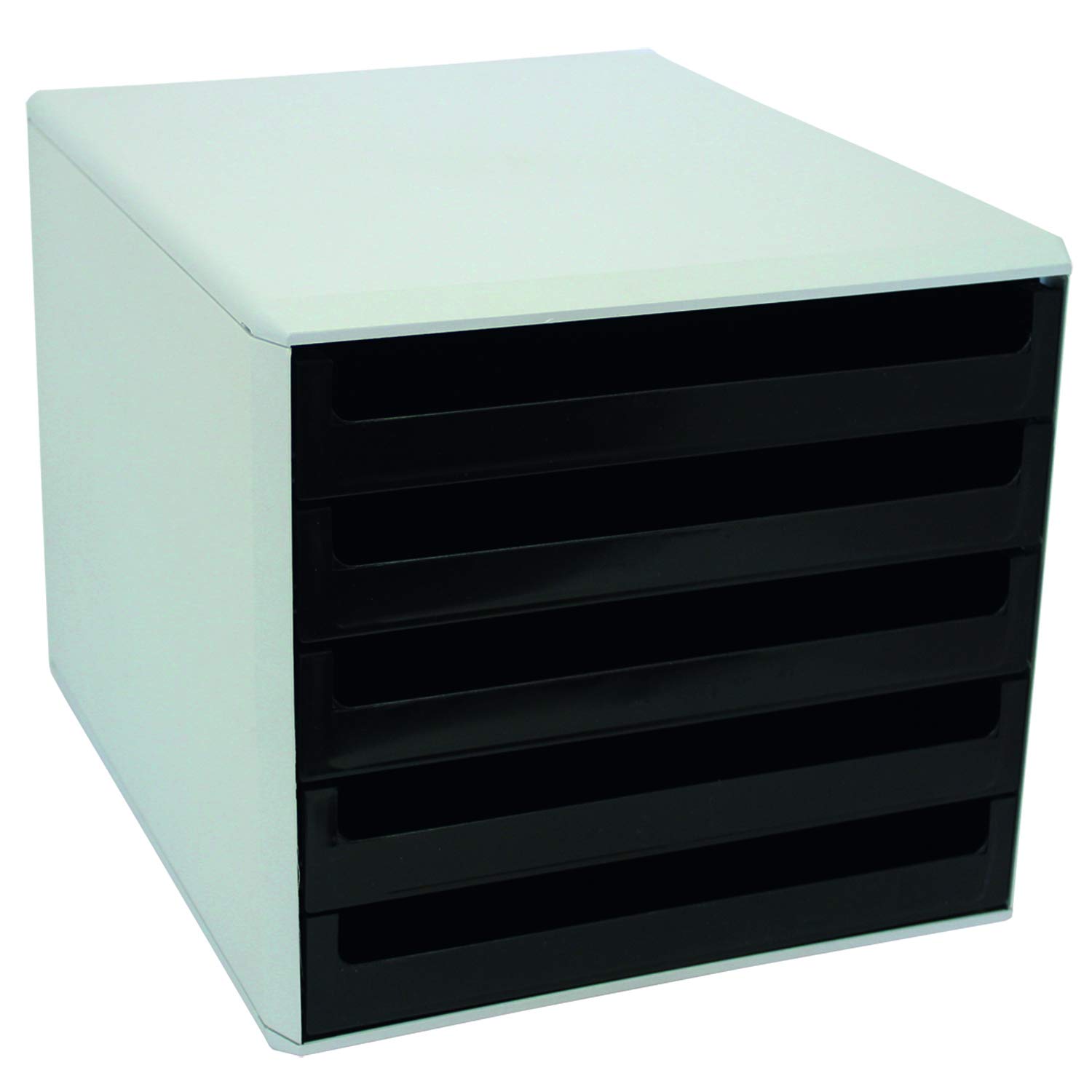 Metzger & Mendle 5 Drawer Unit Light Grey/Black