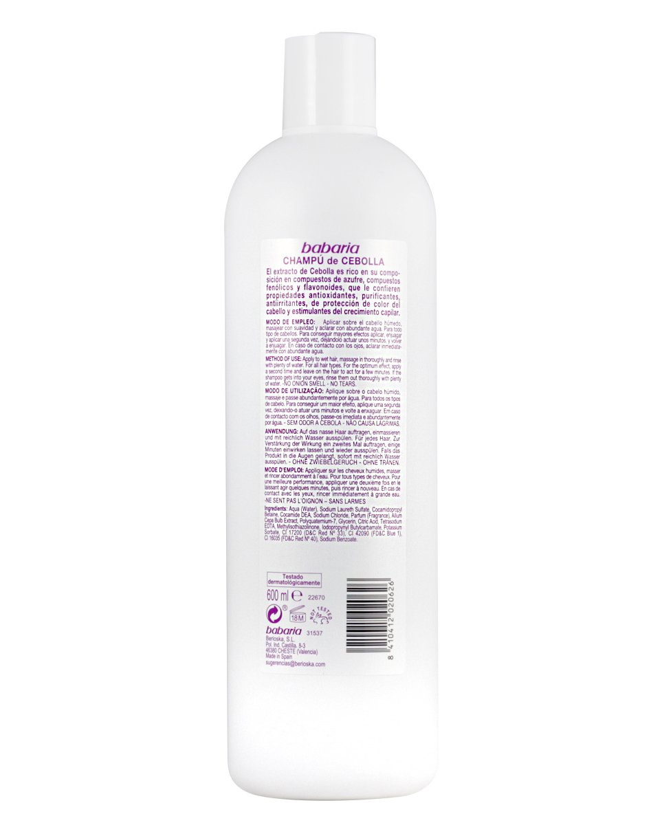 Babaria Shampoo, Onion Antioxidant Shampoo, 700 ml, 700 ml (Pack of 1) - Image 2