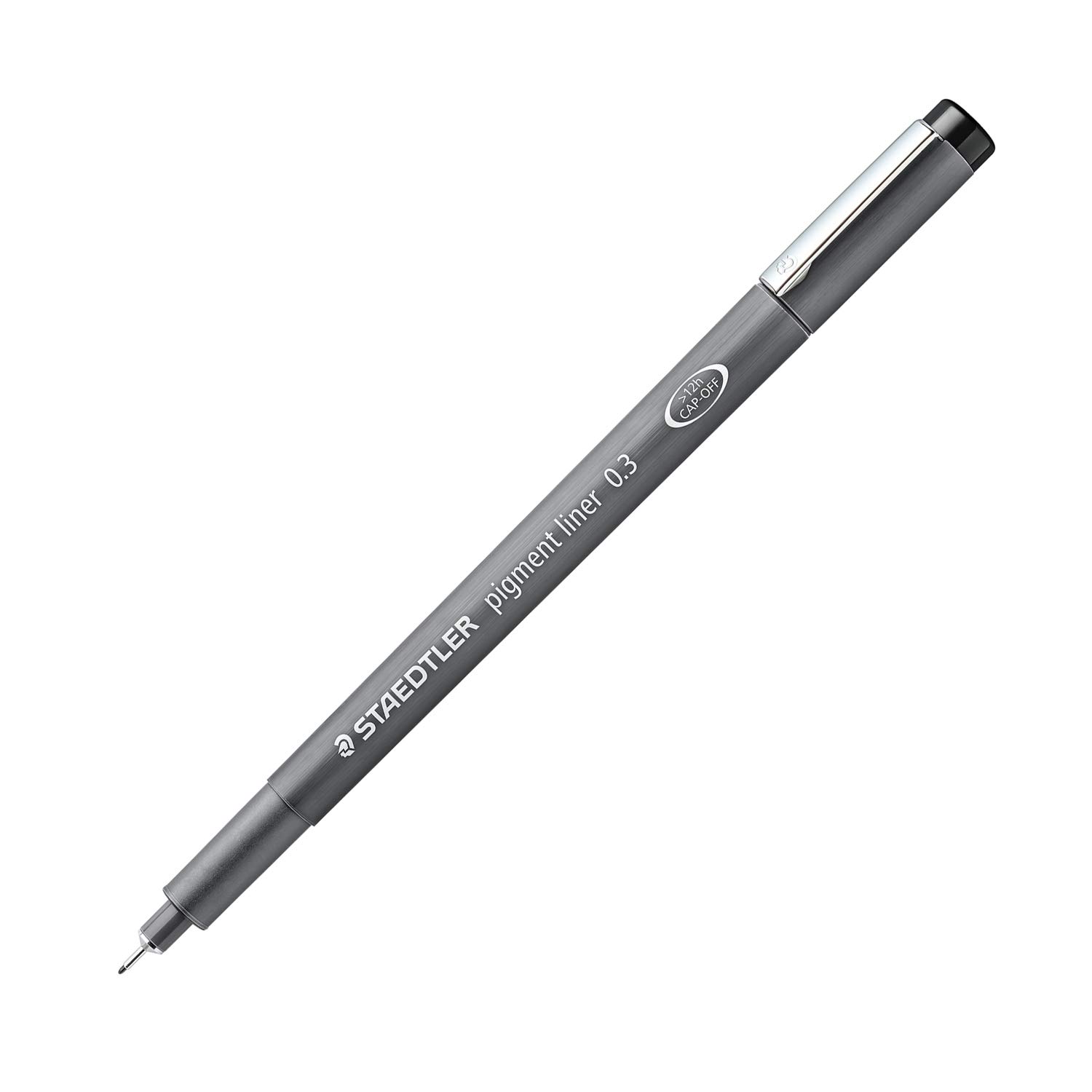 STAEDTLER 308 03-9 Pigment Liner Fineliner Pen for Writing & Technical Drawing - Black, 0.3mm (Box of 10)