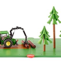 siku World 5605 Forest Set with Tractor, 2 Base Plates and 5 Trees, Plastic, Green, Many Functions
