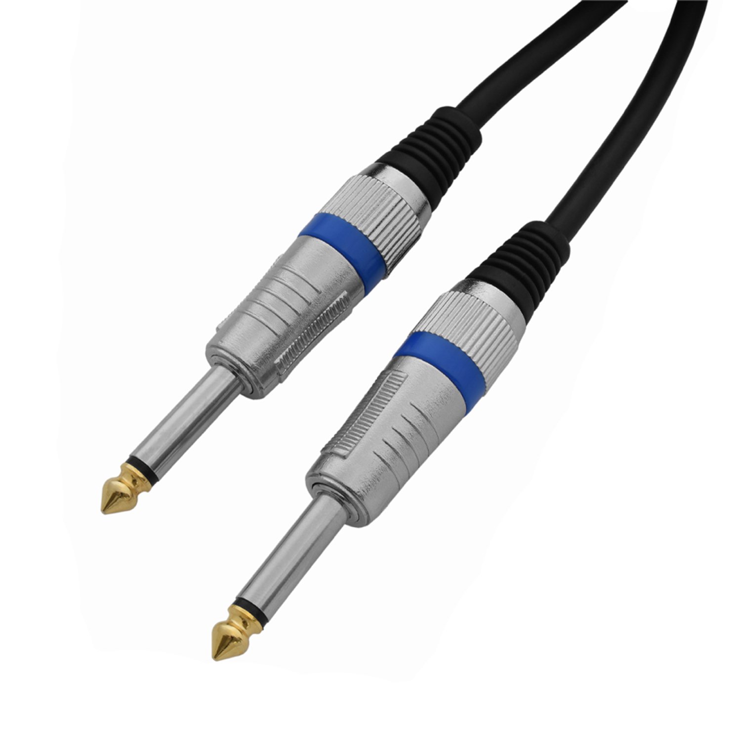 TIGER GTC4-06 6 Metre 20 Foot - 6.35mm 1/4 Inch Jack to Jack Lead Guitar Instrument Cable with Interchangeable Coloured Loops - Image 3