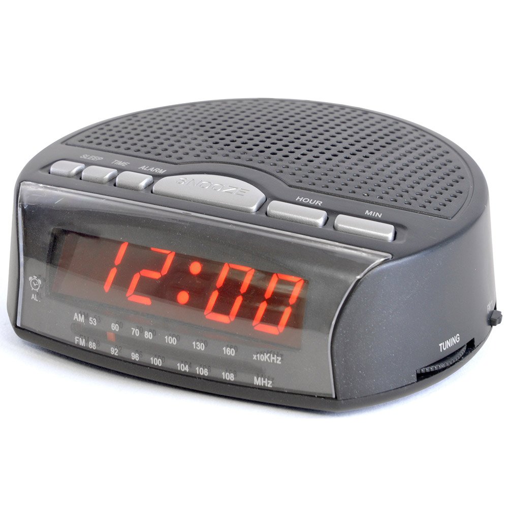 LLOYTRON "Daybreak" Alarm Clock Radio with Buzz Alarm or Radio, Snooze Function, Sleep Timer