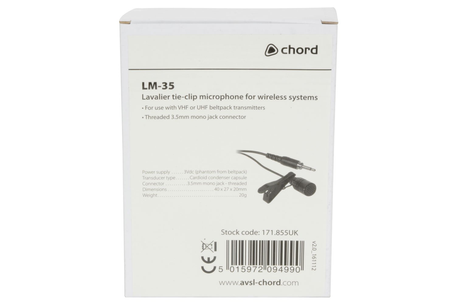 Cardioid Lavalier Microphone, Black - Image 3