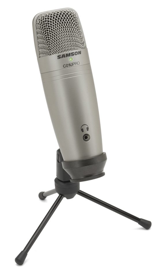 Samson C01U Pro - USB Studio Condenser Microphone with a Headphone Output for Zero-Latency Monitoring - Silver - Image 2