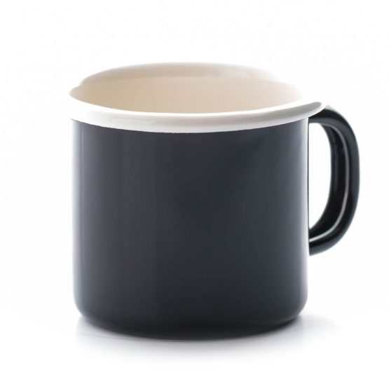 Dexam Vintage Mug, Enamel, Black, 1 Count (Pack of 1)