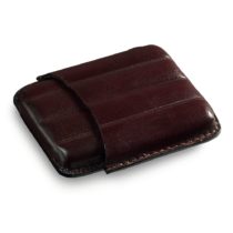 Egoist Cigar Case in Premium Leather for 4 Cigars, Cigar Accessories, Outdoor Smokers - Mezzanine (Brown)