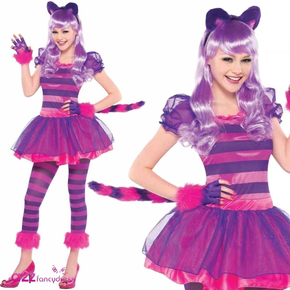 amscan 999449 Cheshire Cat Girls Animal Book Day Fancy Dress Costume ...