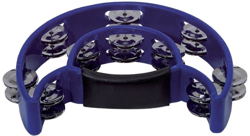 GEWA jingle wreath half moon - 20-works of chrome-plated jingles - double row - color blue, 20 jingles