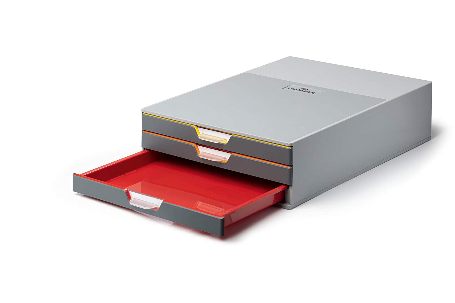 Durable VARICOLOR® 3 Drawer Unit - Desktop Drawer Set including 3 Colour Coded Draws - Perfect for Storing Documents and Paper Work - Image 4