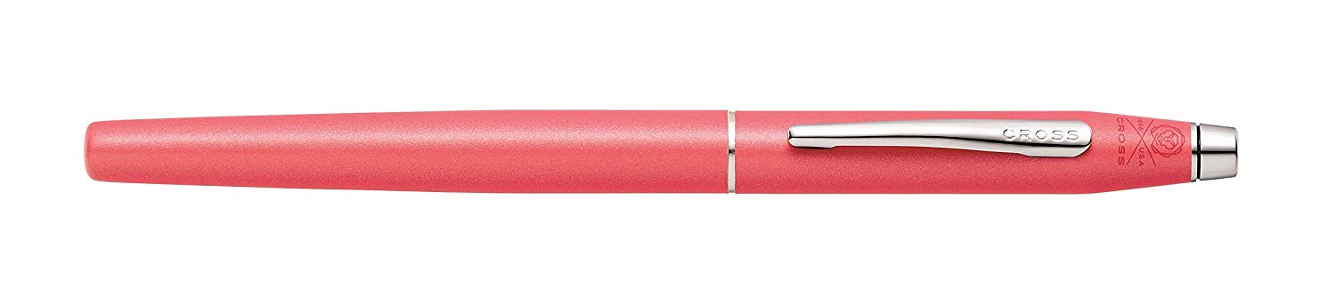 CROSS Classic Century Coral Pearlescent Lacquer Fountain Pen with Polished Chrome Appointments - Image 3