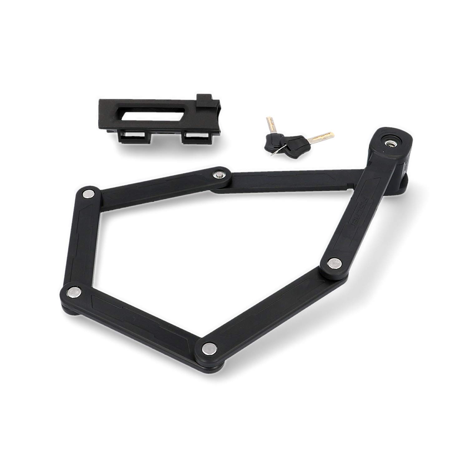Fischer Folding Lock with Holder, One size, 85852, Black, 85 cm