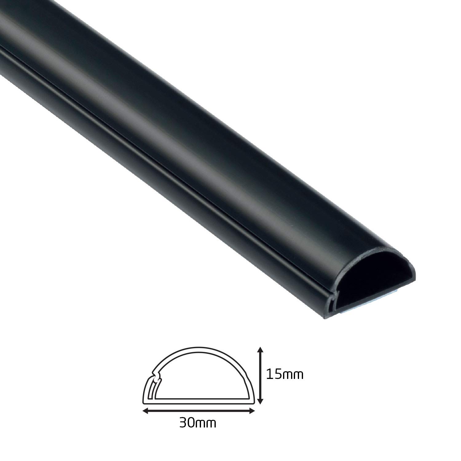 D-Line Mini Cable Trunking 4-Meter Pack, Half Round Cable Cover, Paintable, Self-Adhesive Wire Cover, Hide TV Wires - Image 4