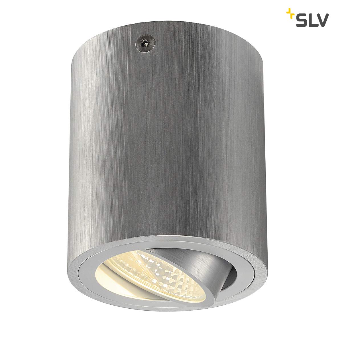 SLV TRILEDO Round CL Surface Mounted Downlight, alu-Brushed, LED, 6W, 38°, 3000K, incl. Driver, Aluminium, Silvergrey