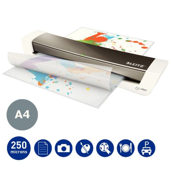 Leitz 74840000 Laminating Pouches Made of 250 Micron Thick Material (Transparent, Glossy, A4 and UDT) - Pack of 100 - Image 4