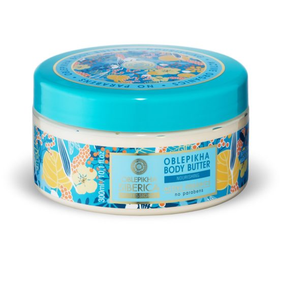 Natura Siberica Professional Oblepikha Nourishing Body Butter with Organic Oblepikha Hydrolate, 300 ml