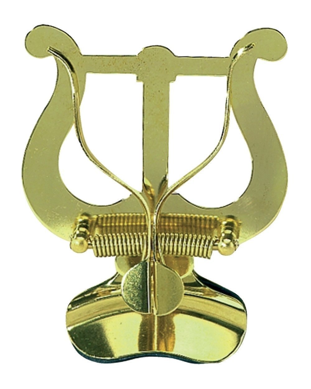 GEWA Marching Music Holder Trumpet - Nickel Plated - Large Lyra - 2 Pushers - With Clamp for Bell Attachment