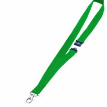 Durable Textile Lanyard 20 mm Green | Pack of 10 Necklaces | Includes Safety Release | Holds a Variety of Badges and Passes