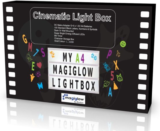 A4 Cinematic Light Box with 110 Letters & Symbols, Integrated Character Storage, Power Save Timer, USB or Battery Powered - Image 3