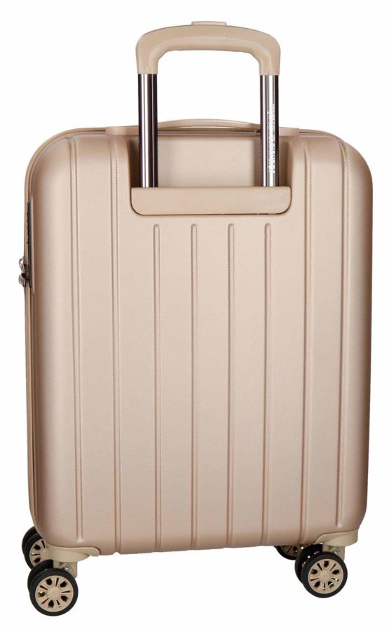 Movom Wood Beige Cabin Suitcase 40 x 55 x 20 cm Rigid ABS TSA Lock 38 Litre 2.9 kg 4 Double Wheels Hand Luggage - Image 4