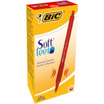 BIC Soft Feel Ballpoint Pens Medium Point (1.0 mm) – Red, Box of 12