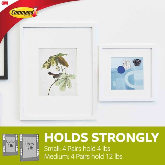 Command Picture Hanging Strips Variety Value Pack, 4-Small and 8-Medium Strips, 4-Pack - Image 4
