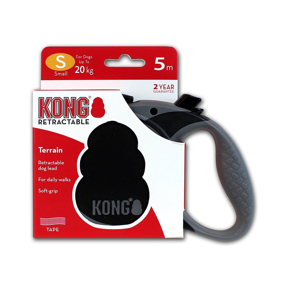 KONG Terrain Retractable Dog Leash, Small, Black, 5m Tape - Image 2