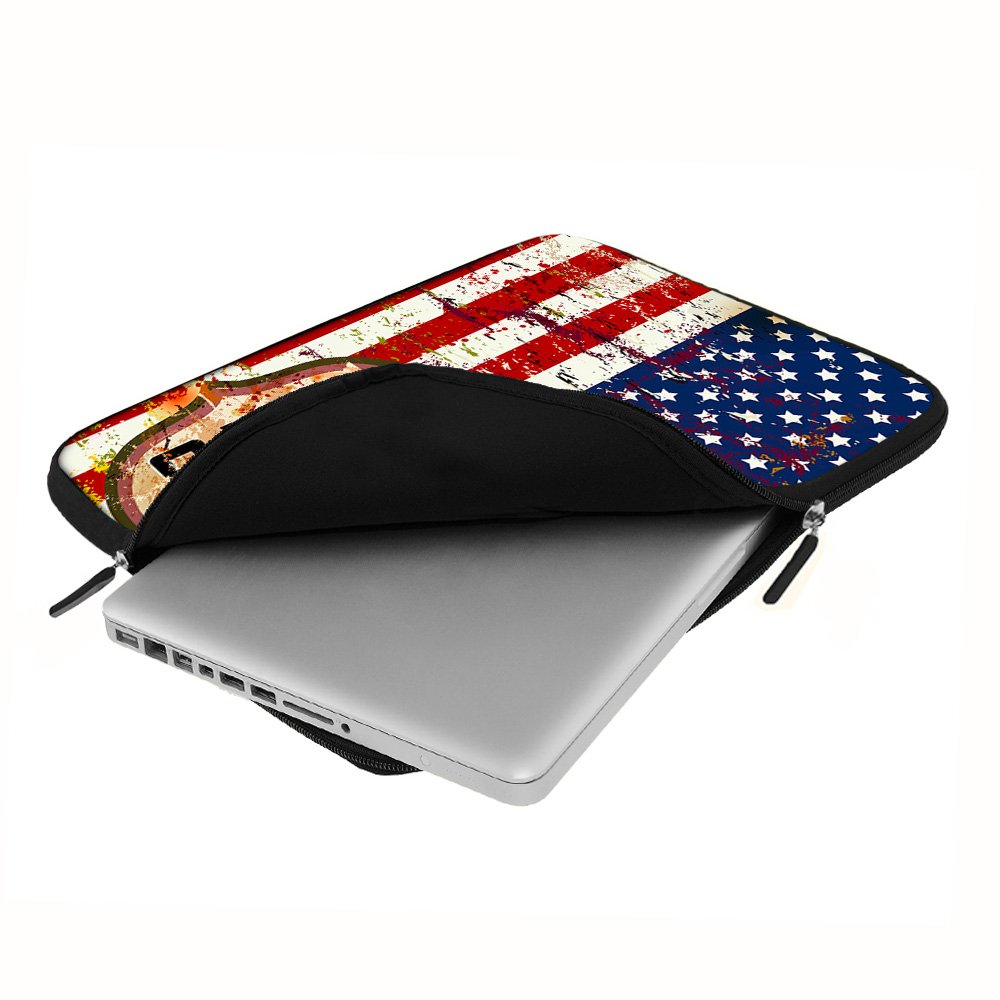 PEDEA Design Hard Case Cover Laptop Bag for Laptops up to 13.3 (Vertical) Stars and Stripes 13,3 Zoll + Maus und Mauspad - Image 3