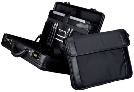 Alassio - 45039 MODICA - attache case briefcase with expandable fold, nylon/imitation leather, black - Image 3