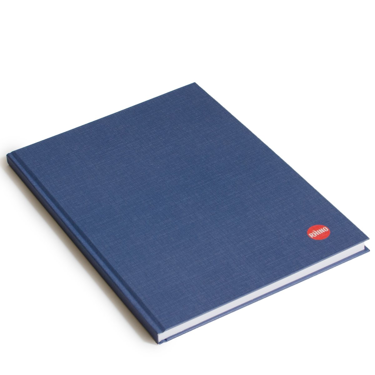Rhino A4 Blue Notebook, 192-Page / 8mm Lined Writing Book, 1-Pack, Hardback & Casebound Pad, School & Office Stationery Supplies