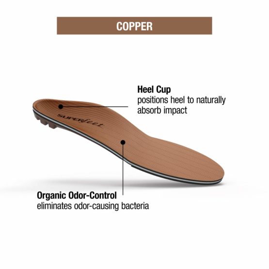 Superfeet COPPER Insoles, Memory Foam Comfort Plus Support Shoe Inserts for Anti-fatigue Replacement, Unisex, Copper, F (UK 10-11.5) - Image 3