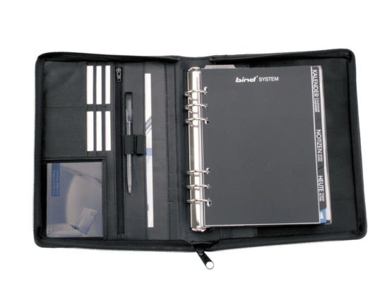 Bind T 3 - Personal Planner A5 with Zipper, Nappa Leather, Black - Image 2