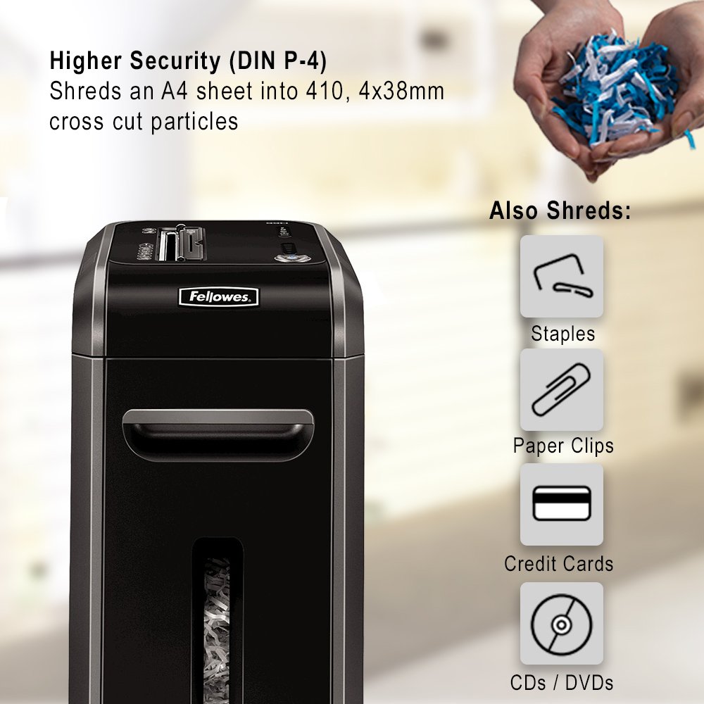 Fellowes 18 Sheet Paper Shredder for Office Use, 100% Jam Proof Cross Cut Shredder, 99Ci Shreds for 30 Minutes - Image 2