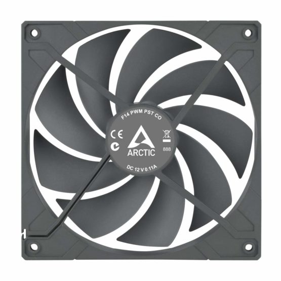 ARCTIC F14 PWM PST CO - 140 mm Case Fan with PWM Sharing Technology (PST), Dual Ball Bearing for Continuous Operation, quiet, Computer, 200-1350 RPM - Grey - Image 4