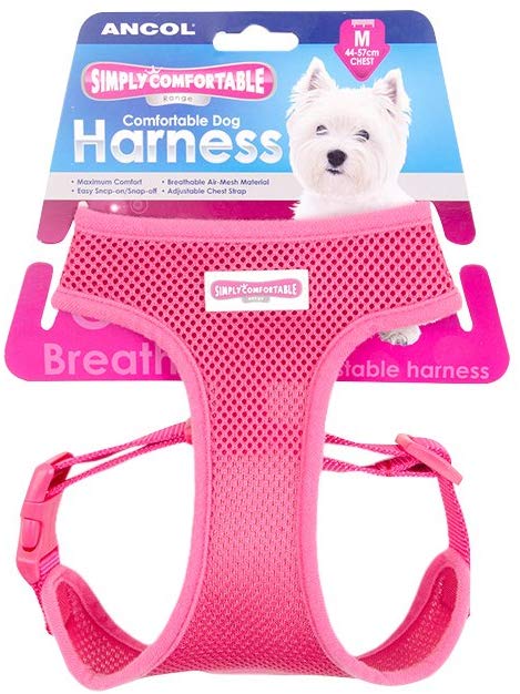 Other Viva Nylon Comfort Mesh Harness Pink Medium 44-57cm, clear