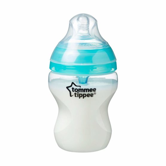 Tommee Tippee Anti-Colic Baby Bottle, Slow Flow Breast-Like Teat and Unique Anti-Colic Venting System, 260ml, Pack of 1, Clear - Image 3