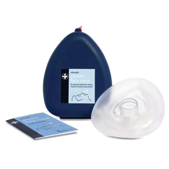 Rebreath Pocket Face Mask with Valve for CPR - Perfect for First Aiders