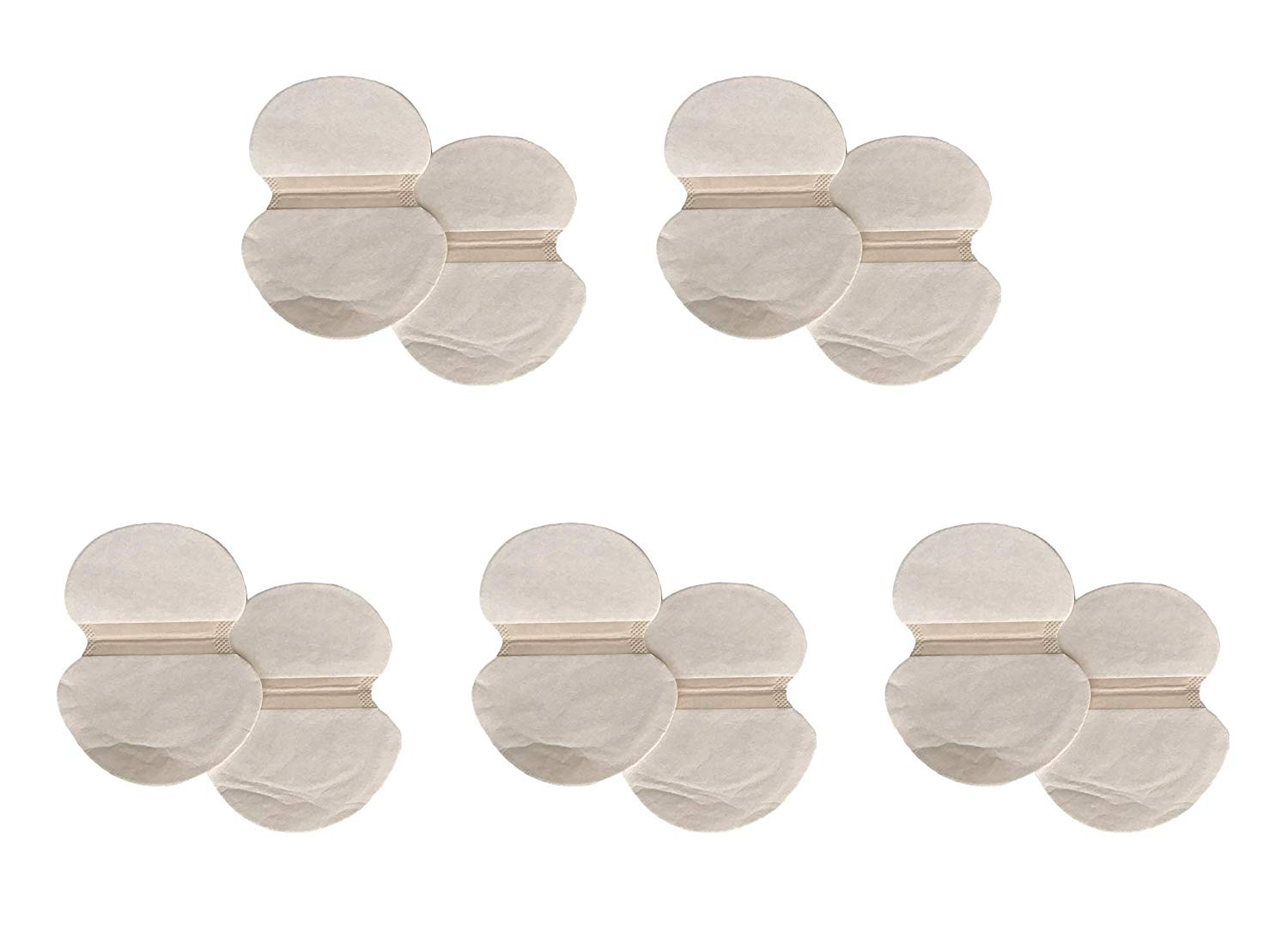 More of Me to Love Disposable Underarm Liner - Pack of 5 works (Small: 95 mm), 5, Beige, 10W x 10L cm