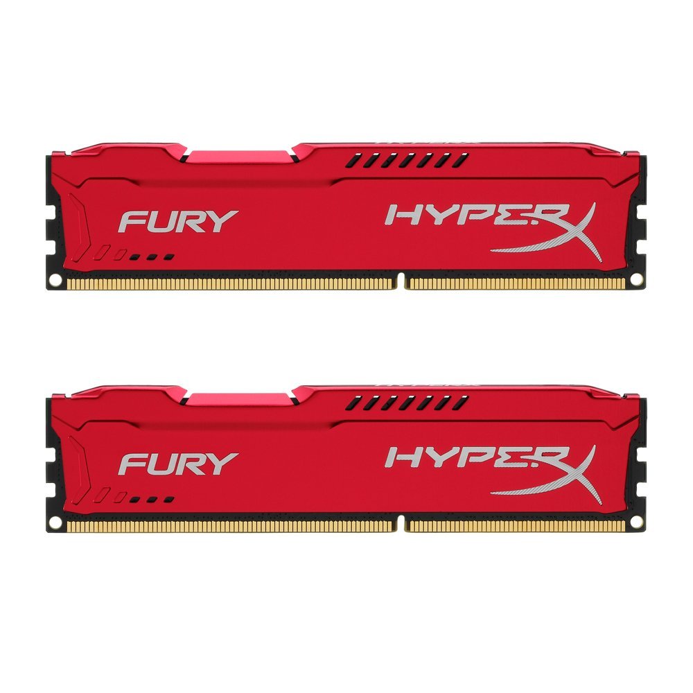 HyperX HX318C10FRK2/8 FURY Red, 8 GB, 1866 MHz DDR3 CL10 DIMM (Kit of 2), 8 GB (2 x 4 GB)
