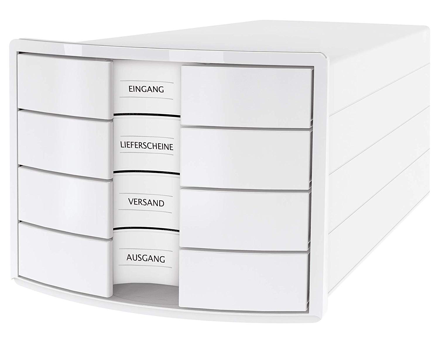 HAN Impuls Drawer Box DIN A4/C4 4 Closed Drawers White, 4 Schubladen