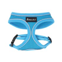 AllPetSolutions Dog Puppy Harness Soft Adjustable Reflective Comfortable Vest (S, Blue)