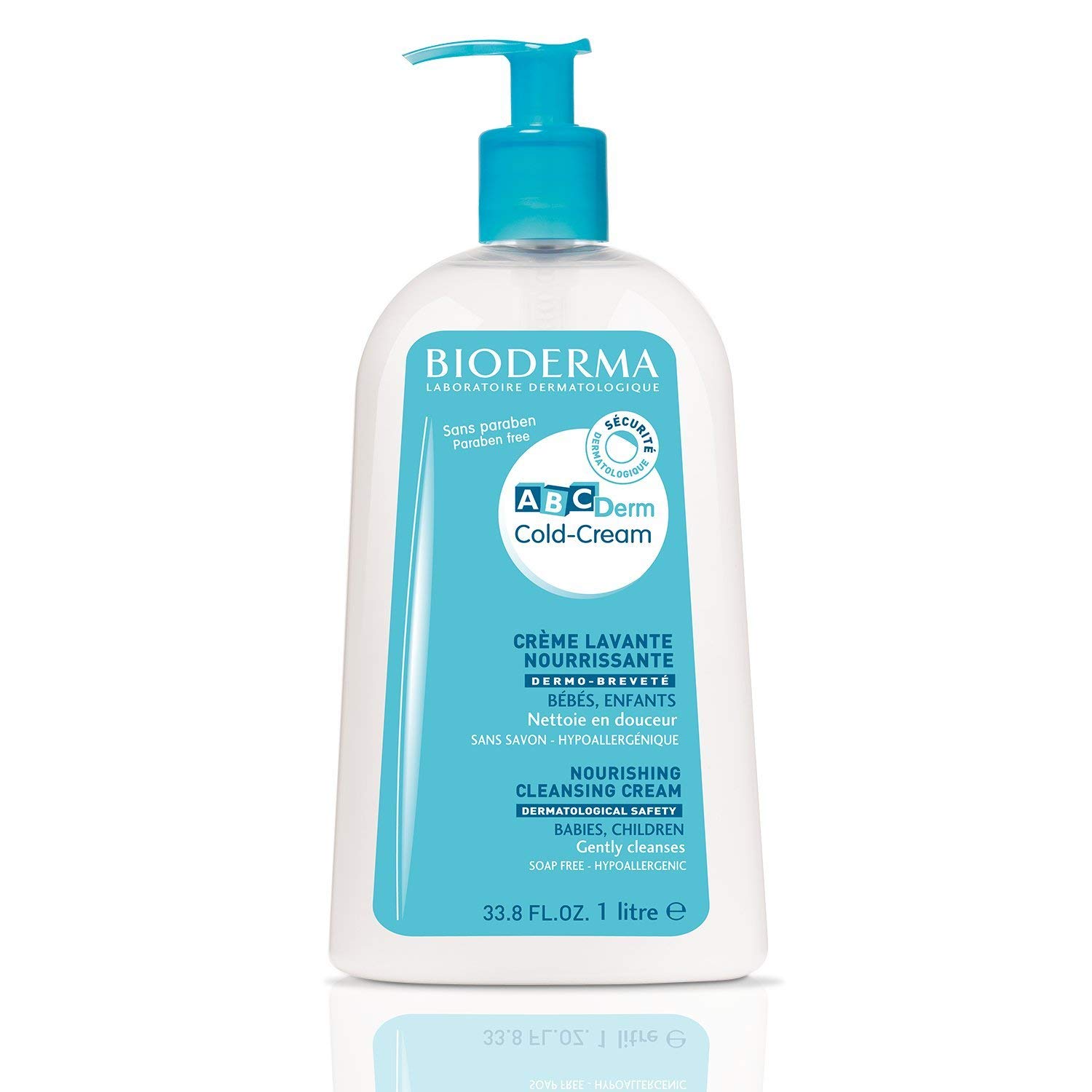 BIODERMA ABCDerm Cold-cream Nourishing Cleansing Cream 1000 ml, 1 l (Pack of 1)