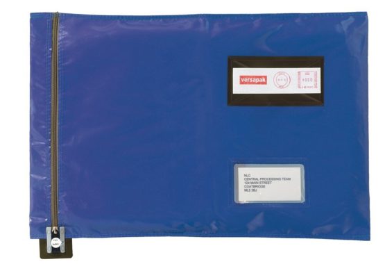 Versapak Mailing Pouch Durable PVC-coated Nylon 286x336mm Blue Ref CVF1BL