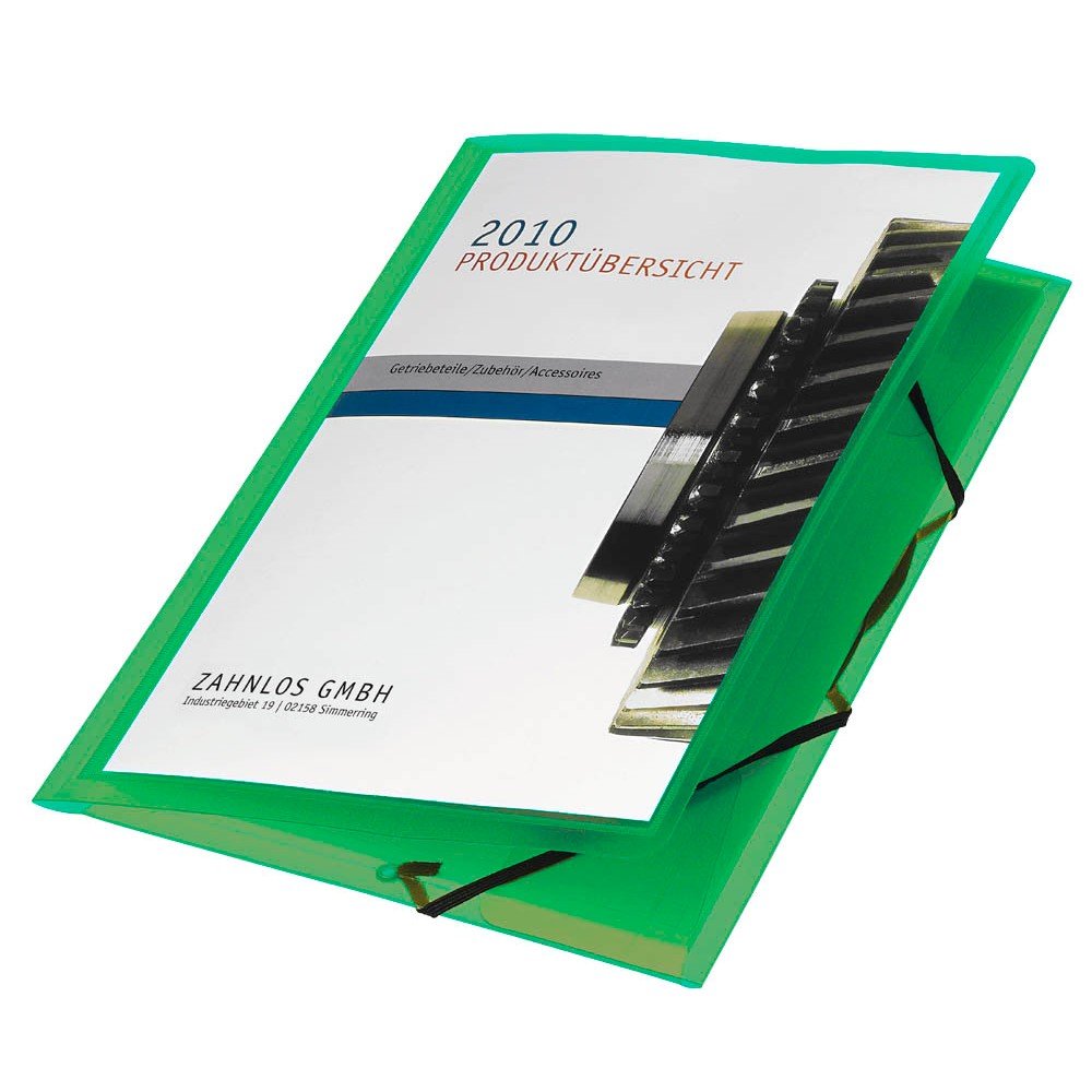 Elba - Refill Document Pockets A4, Polypropylene, with Elastic and 3 Flaps, Pack of 12 Limone - Image 2