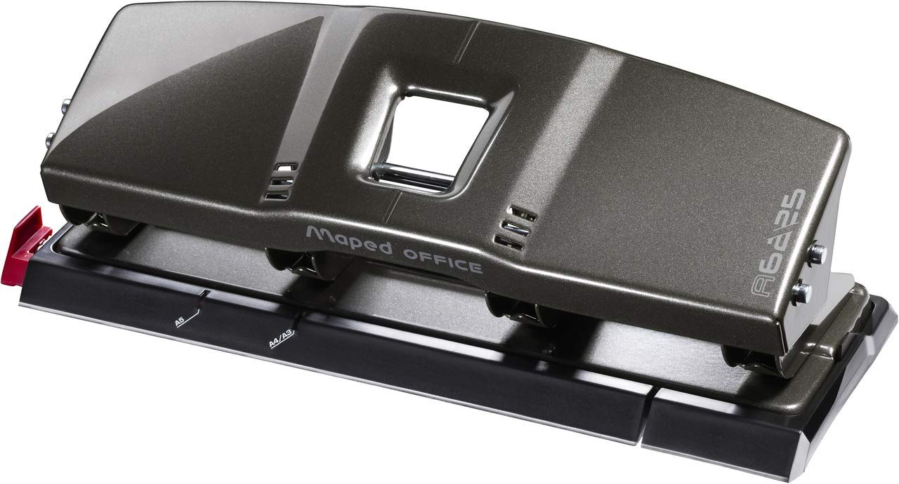 Maped Office Advanced Grey Four Hole Metal Punch (25 sheets), 4 Hole Punch - Image 3