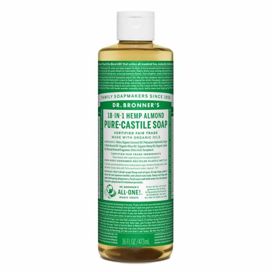 Dr. Bronner's Organic Almond Pure-Castile Liquid Soap, 473 ml