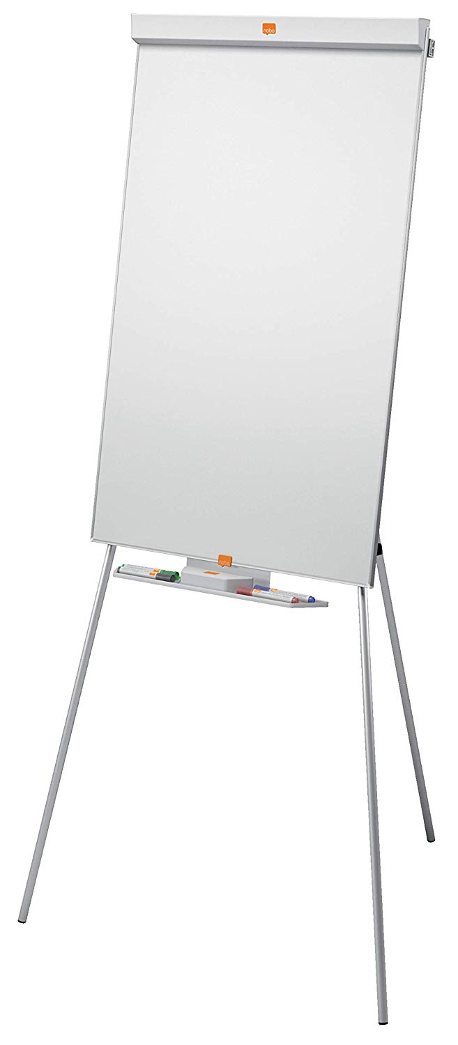 Nobo Basic Melamine Tripod Easel (Height Adjustable, Suitable for Flip Charts), White, 975 x 690 mm - Image 2