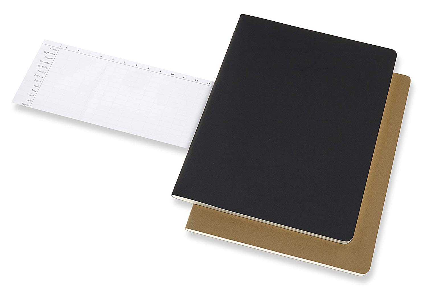 Moleskine CH7STNB 2X-Large Cahier Subject Kr.Brw Journals,Black/Kraft Brown - Image 2