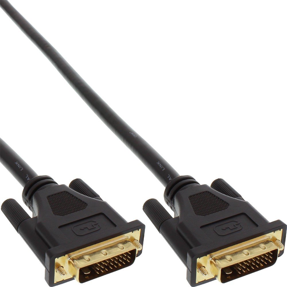 InLine 20m Premium 24+1 Male to Male Dual Link DVI-D Cable, Black, 20 Meters