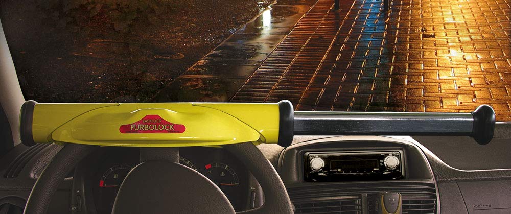 CORA 000102966 Blockcar Antitheft Car Steering Wheel Lock, Yellow - Image 3