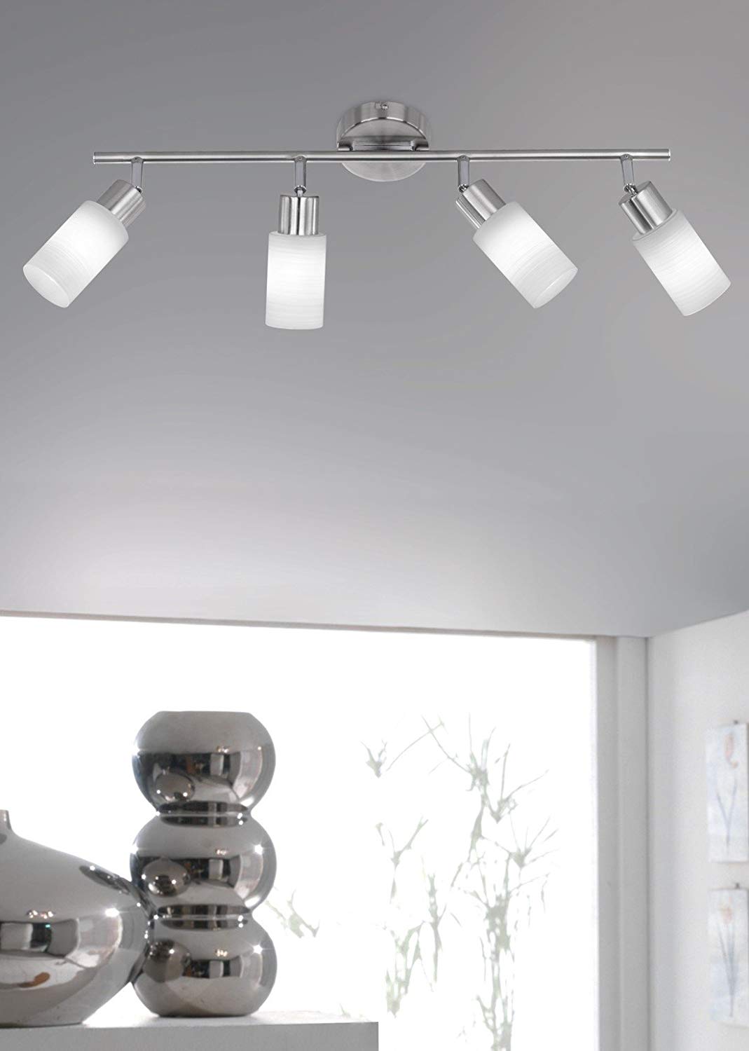 Trio Leuchten Ceiling Light, E14, 4 W, White, 62 cm - Image 4
